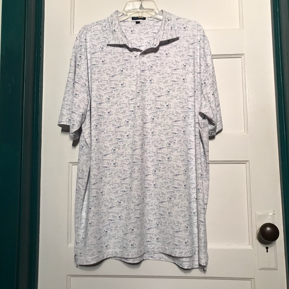 Peter Millar Crown Crafted Polo All Over Print Highway 1 California